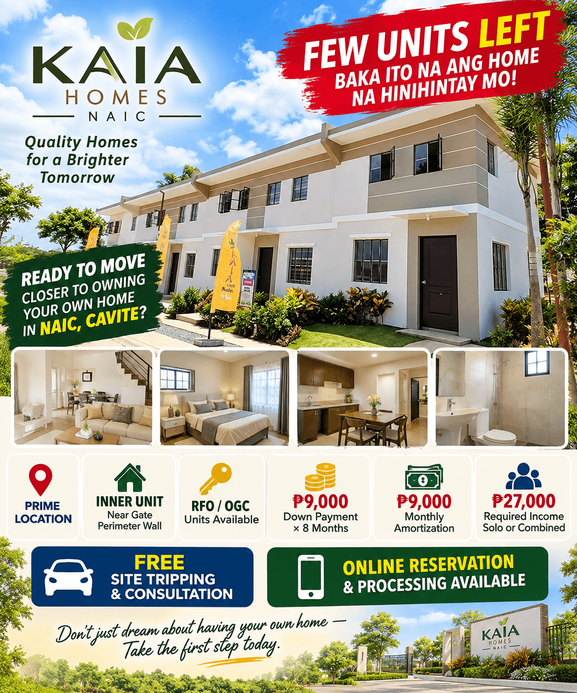 Affordable RFO Townhouse Units at Kaia Homes Naic, Cavite